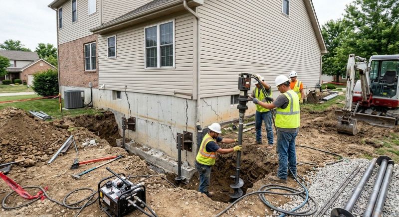 Foundation Settlement Repair in Greenville, SC